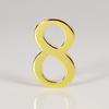 D-Shaped Imitation Gold Metal Address Number Plate