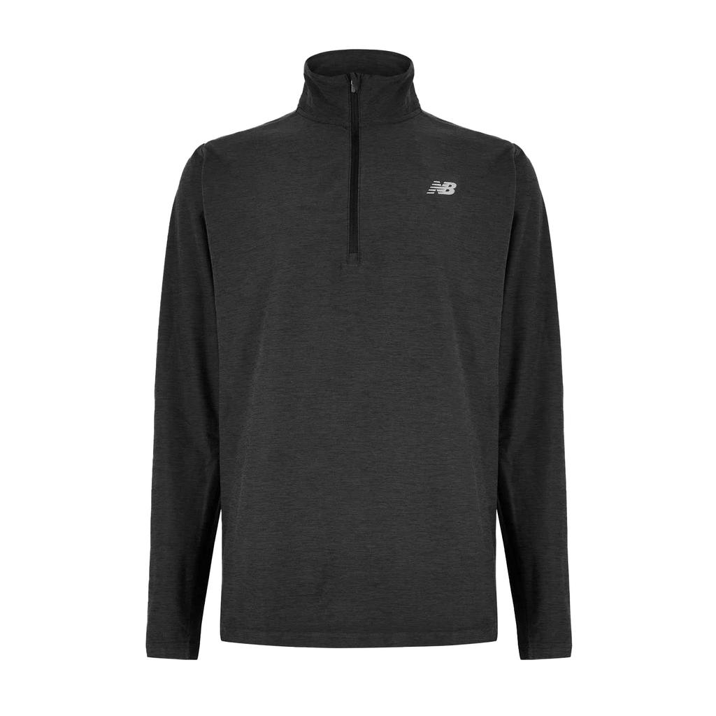 New Balance Mens Space Dye Quarter Zip Top