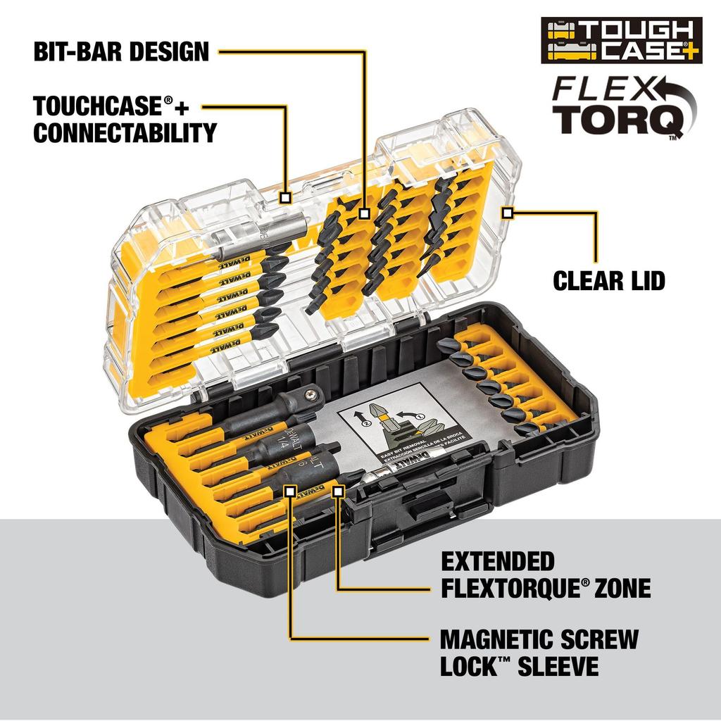 DEWALT DWA2T40IR IMPACT READY FlexTorq Screw Driving Set, 40-Piece [Parallel Import]