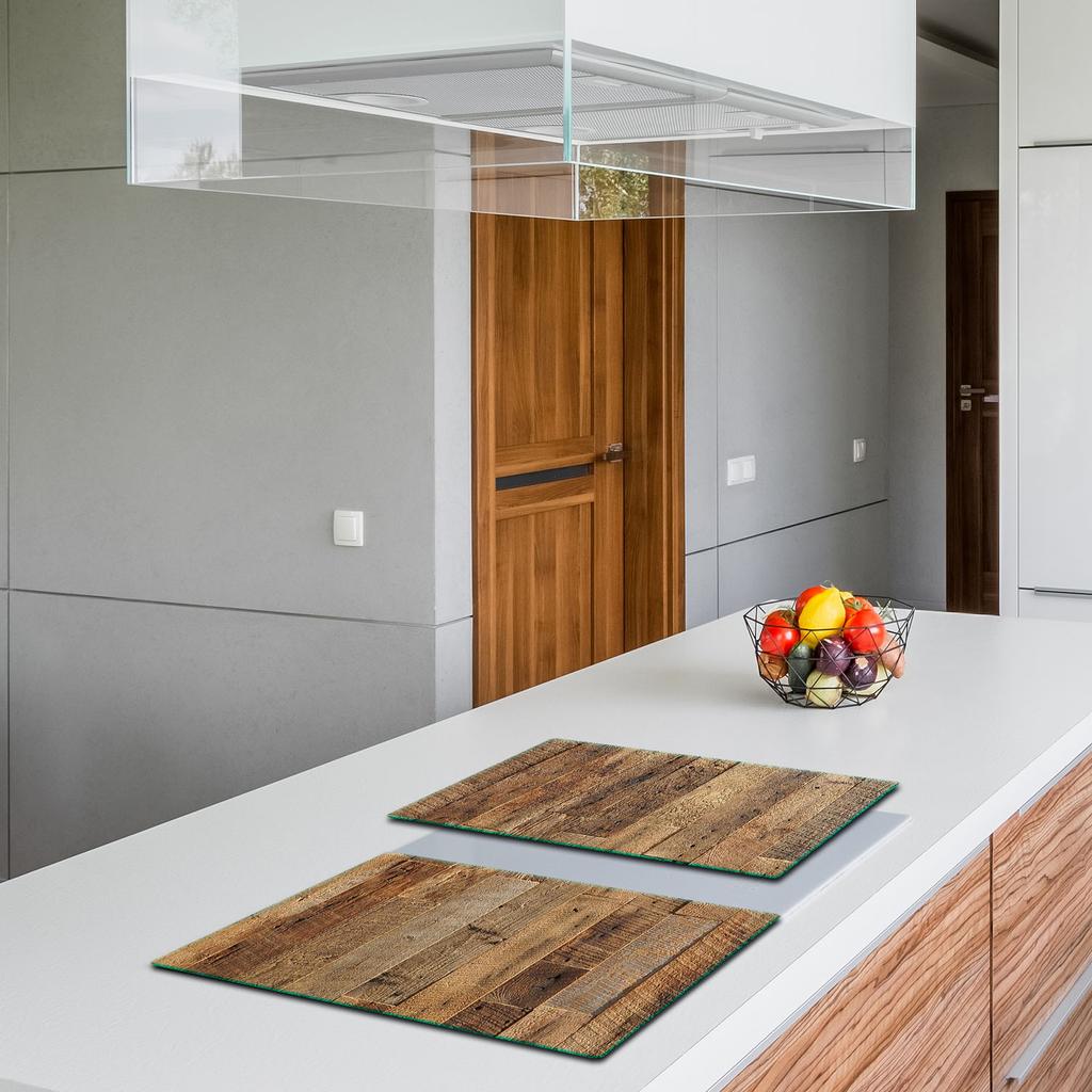 2x GLASS PROTECTIVE PLATE FOR STOVE 40x52 WOOD