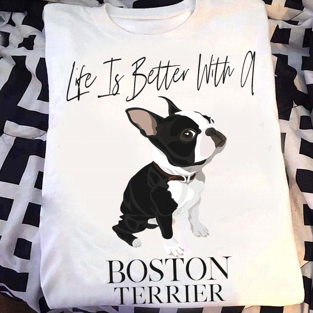 Boston Terrier T-Shirt: Dog Lover Gift, Soft Cotton Tee