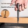 High-Speed Steel Taper Reamer - Straight Handle, Hexagonal Cone, High Hardness for Woodworking and Metal Expansion