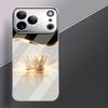 Simplicity Luxury-Style Crown phone case for funda iphone for iphone 17 pro max cover glass for iPhone 17 16 15 14 13pm Pro Plus