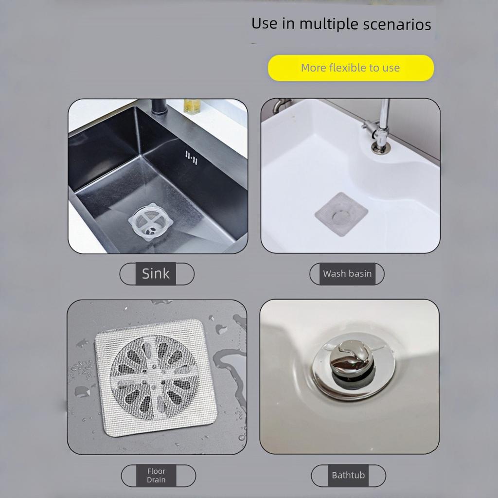 Bathroom Hair Filter Net, Drain Filter for Bathroom, Anti-Odor, Anti-Hair, Anti-Insect Drain Sticker