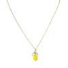 1 Pcs Cute and Exquisite Resin Lemon Flower Pendant Necklace Earrings, Simple and Versatile, Fruit Collarbone Chain, Neck Chain