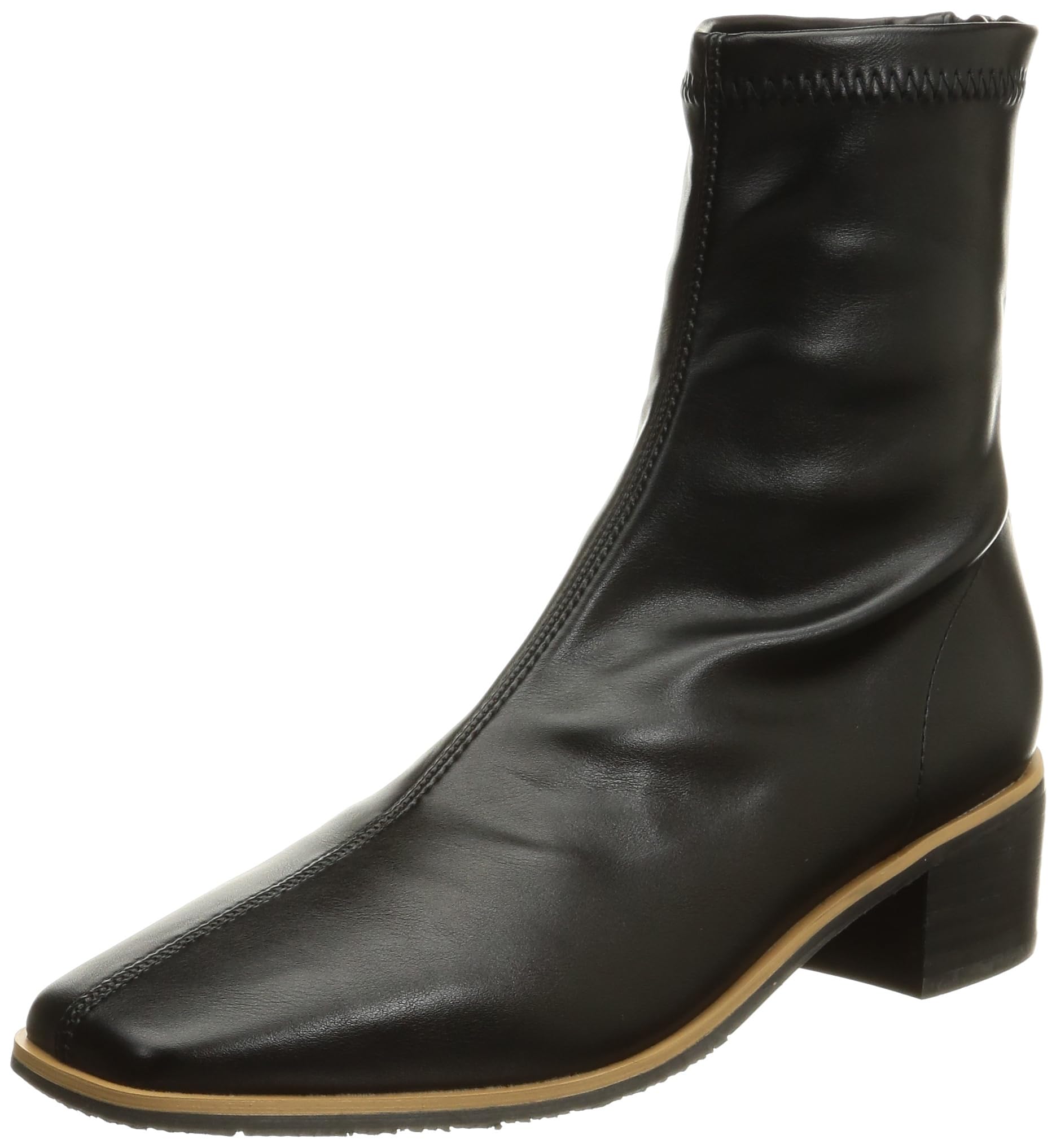 

Fashion Boots Square Center Seam Soft Stretch Boots BL [Evol]