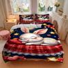 Moonlit Bunny Dreams Print 3Pcs Bedding Setduvet Cover With 2 Bedropillowcase Home Birthday Gift
