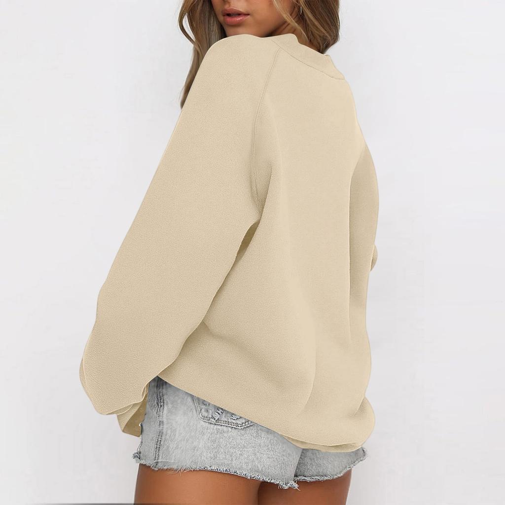 Sweatshirts For Women Oversized Crewneck Fleece Pullover Long Sleeve Tops Comfy Fall Winter Fashion Outfits