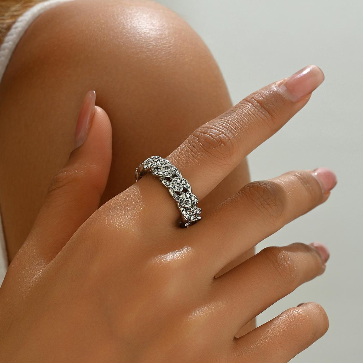 

Геометрическое модное простое кольцо, женское универсальное кольцо с крестом, универсальное кольцо с бриллиантовым дизайном на указательный палец