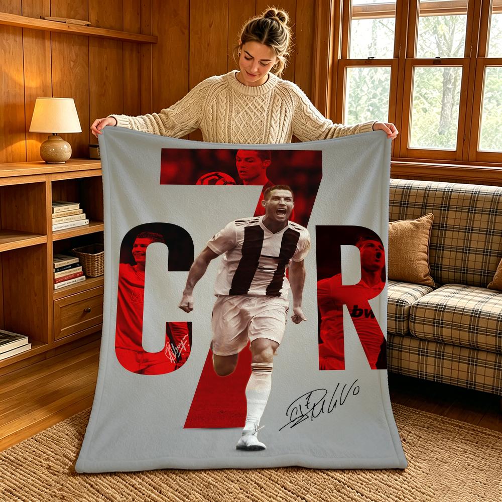 Sports C-Cristiano Ronaldos Throw Warm And Soft Suitable For Bedroom Living Room Sofa Bed Office Travel Camping