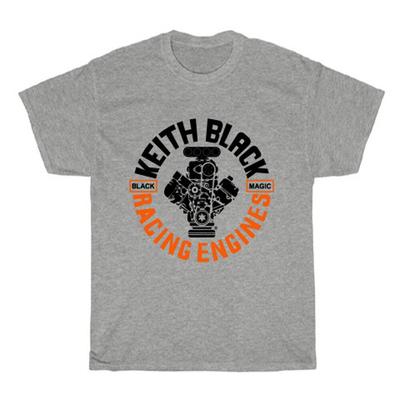 Keith Black Racing Engines Hombres#039;s Gris Talla S a 5XL Camiseta Unisex