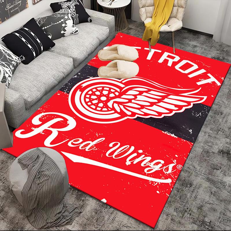 Vintage Detroit Wings Logo Area Rug Suitable for Indoor And Outdoor,Carpets for Kitchens, Homes, Offices, Living Rooms,Home Decor,Christmas Gift