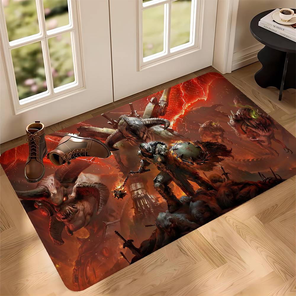 Game D-DoomS E-Eternal Floor Mat INS Style Soft Bedroom Floor House Laundry Room Mat Anti-skid Household Carpets