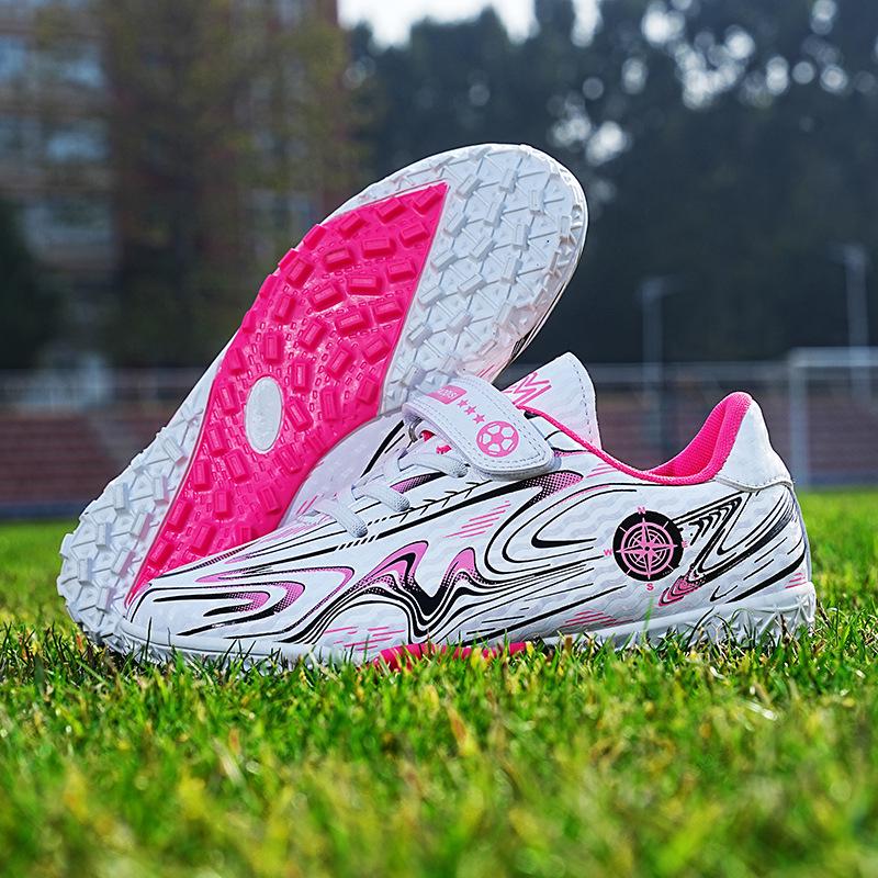 Kids' Velcro Soccer Shoes: Durable Cleats for Outdoor Training and School Play
