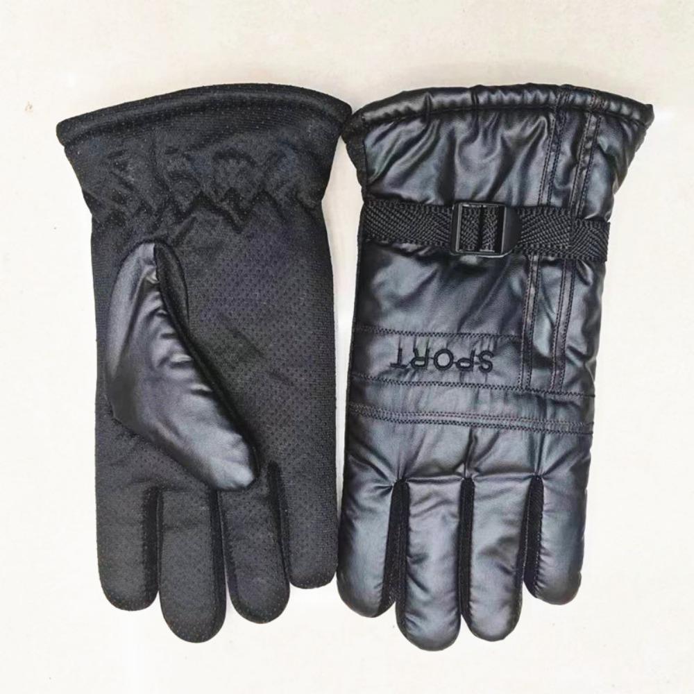 Men's thermal gloves outdoor skiing motorcycle electric vehicle riding gloves cycling fleece thicker