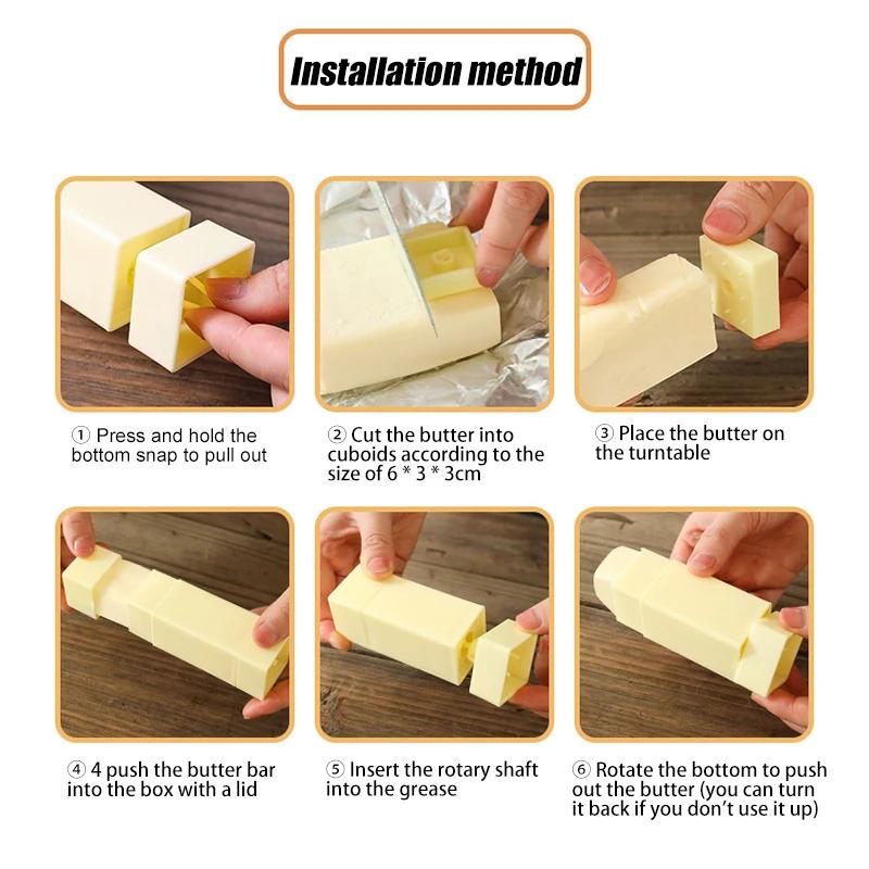 1/2/3 Rotary Butter Spreader Upright Cheese Dispenser Holders Sticks Plastic Kitchen Baking Tools