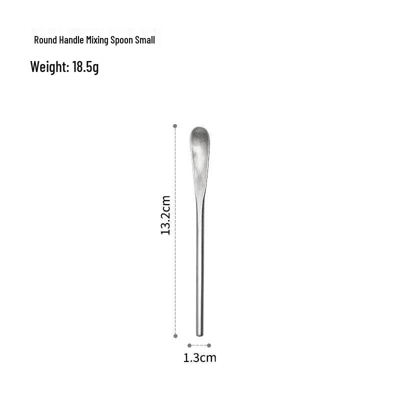 Zhinianhua Stainless Steel Round Handle Mixing Spoons - 5 Piece Set