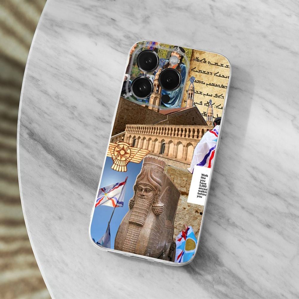 

Great Assyrian Flag For iPhone Max,14,16,X,13,XR,SE,12,15,Pro,17,Plus,11,XS,Mini Transparent Soft Cover Case iPhone17Promax