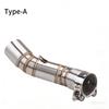 Motorcycle Exhaust Pipe for Chu Liuxiang CLX700, Stainless Steel, 51mm, Small/Medium Section