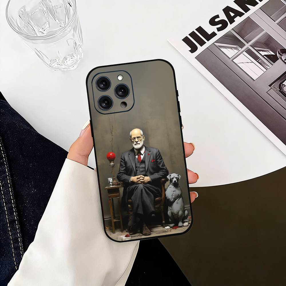 Sigmund Freud Psychoanalysis  Phone Case Silicone Soft For IPhone 17 16 15 14 13 12 11 X XR Plus Pro Max Plus