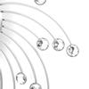 Silberne Metall Wanduhr mit Diamanten verziert Heim Büro Zimmer Moderne Dekoration