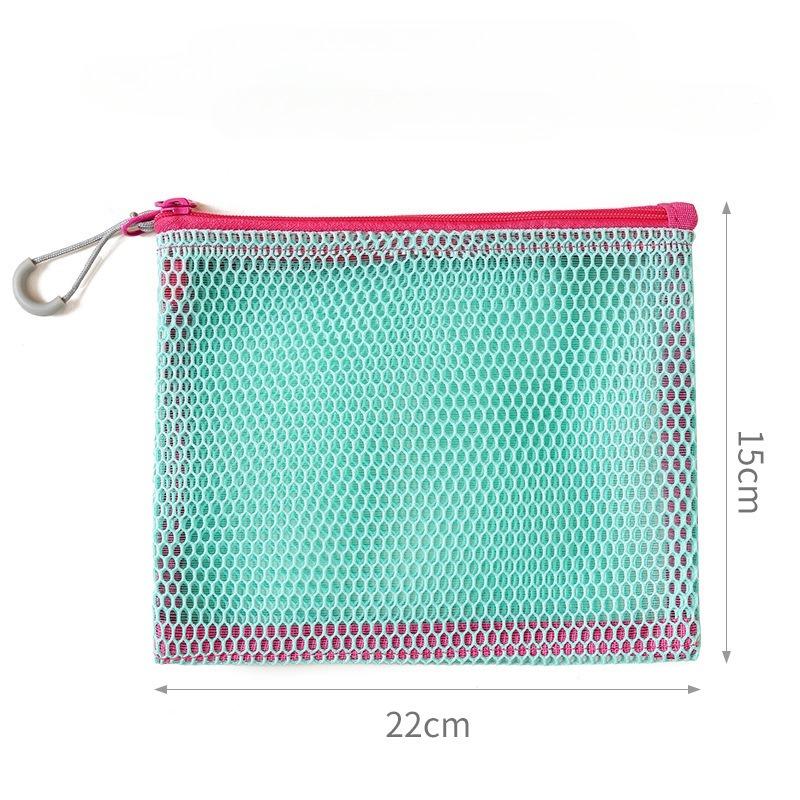 Mesh Travel Cosmetic Bag Portable Makeup Storage Bag Purses Women Large Capacity Zipper Make Up Organizer Storage Clutch