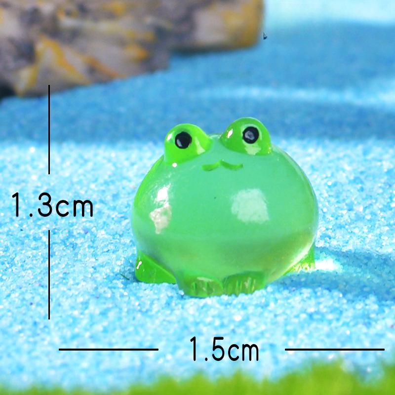 Micro-landscape Chubby Baby Frog Transparent Glow-in-the-dark Garden Decoration Accessory Mini Figurine
