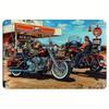 Vintage Motorcycle Metal Tin Sign Retro Biker Garage Wall Decor Industrial Style Art
