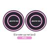 2pcs Car Anti Slip Insert Mat Coaster Water Cup Slot Decorate Pad For Mercedes Benz AMG A B C E S G Class W201 W210 W108 W205