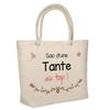 Beach Bag - PLANETEE - Insulated « from a Top Aunt » - Cotton - Large Capacity - Printed In France