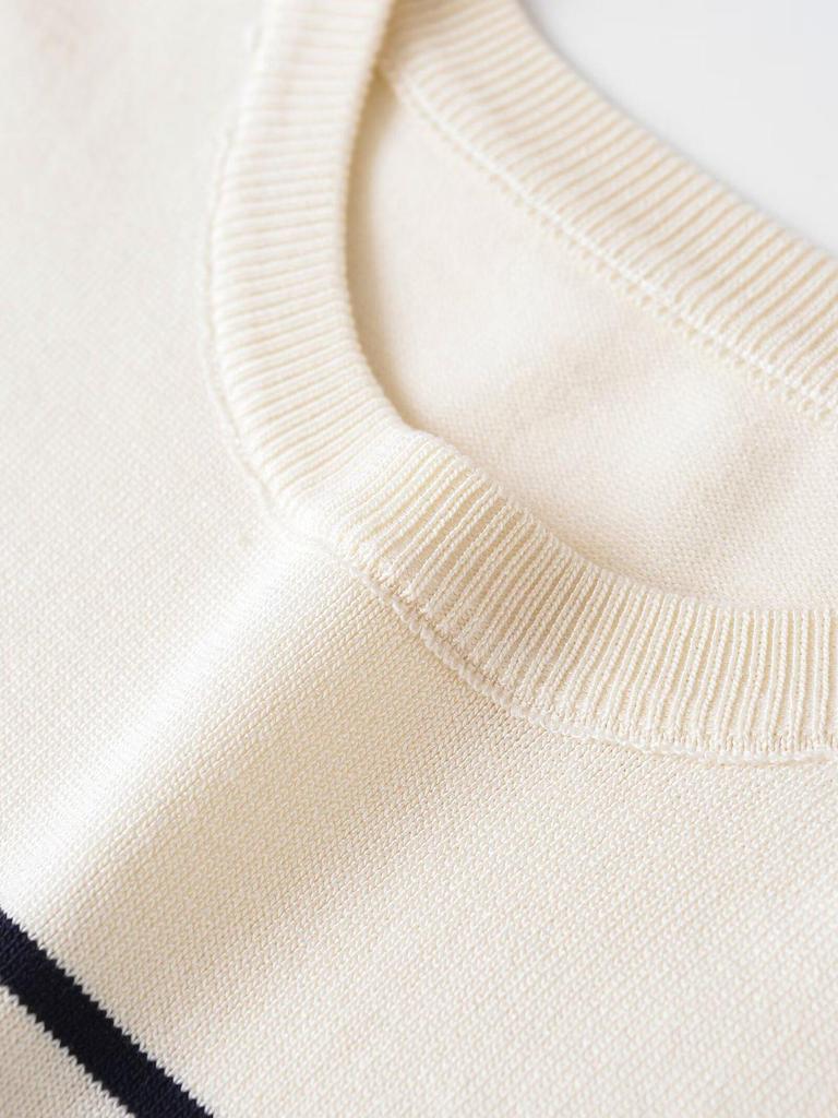 Spring 2026 European-American Style Women's Round Neck Striped Knitwear