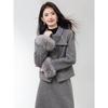 Xinfuyu Women's Elegant Winter Wool Blend Coat