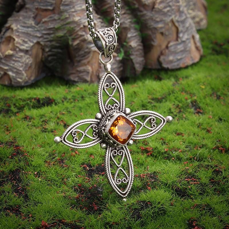 Collier pendentif ethnique rétro à pierres précieuses pour femmes, bijou élégant pour fête, cadeau black