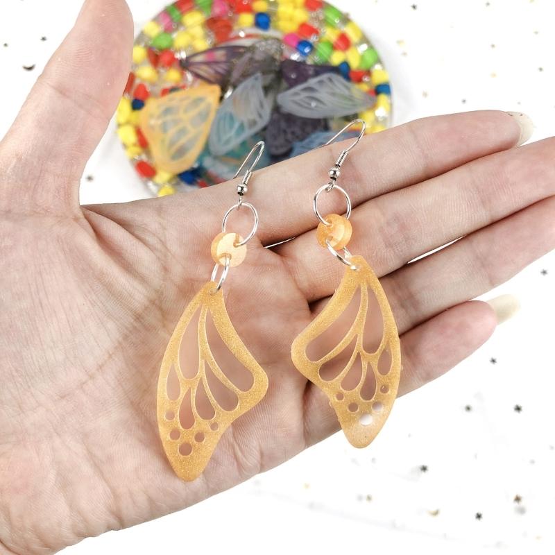 Earring Pendant Resin Molds Silicone Mold Butterfly Pendants Epoxy Crafts Jewelry Making Casting Mould Keychain Molds