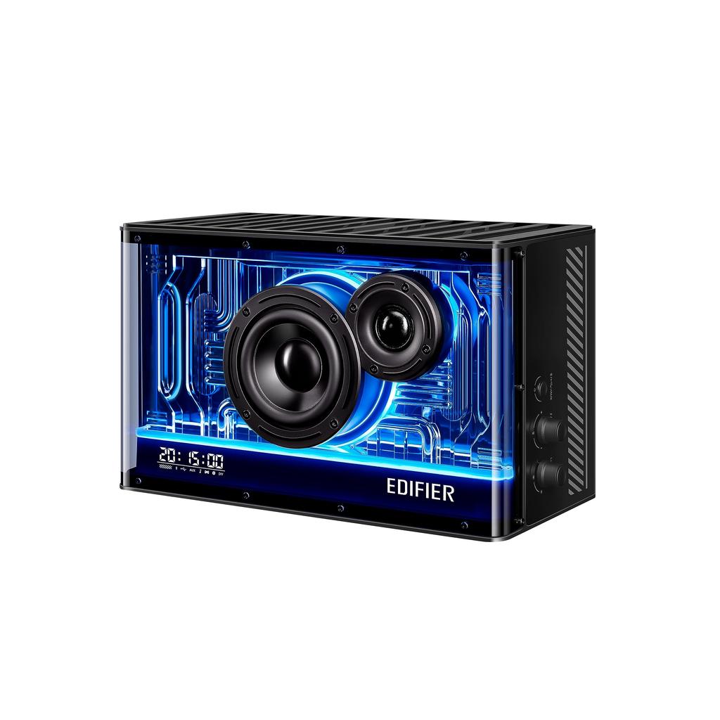 EDIFIER QD35 Speaker Maximum Output 40W High Resolution Compatible GaN Charging Function RGB Lighting Clock Japanese Distributor (Bluetooth 5.3 /
