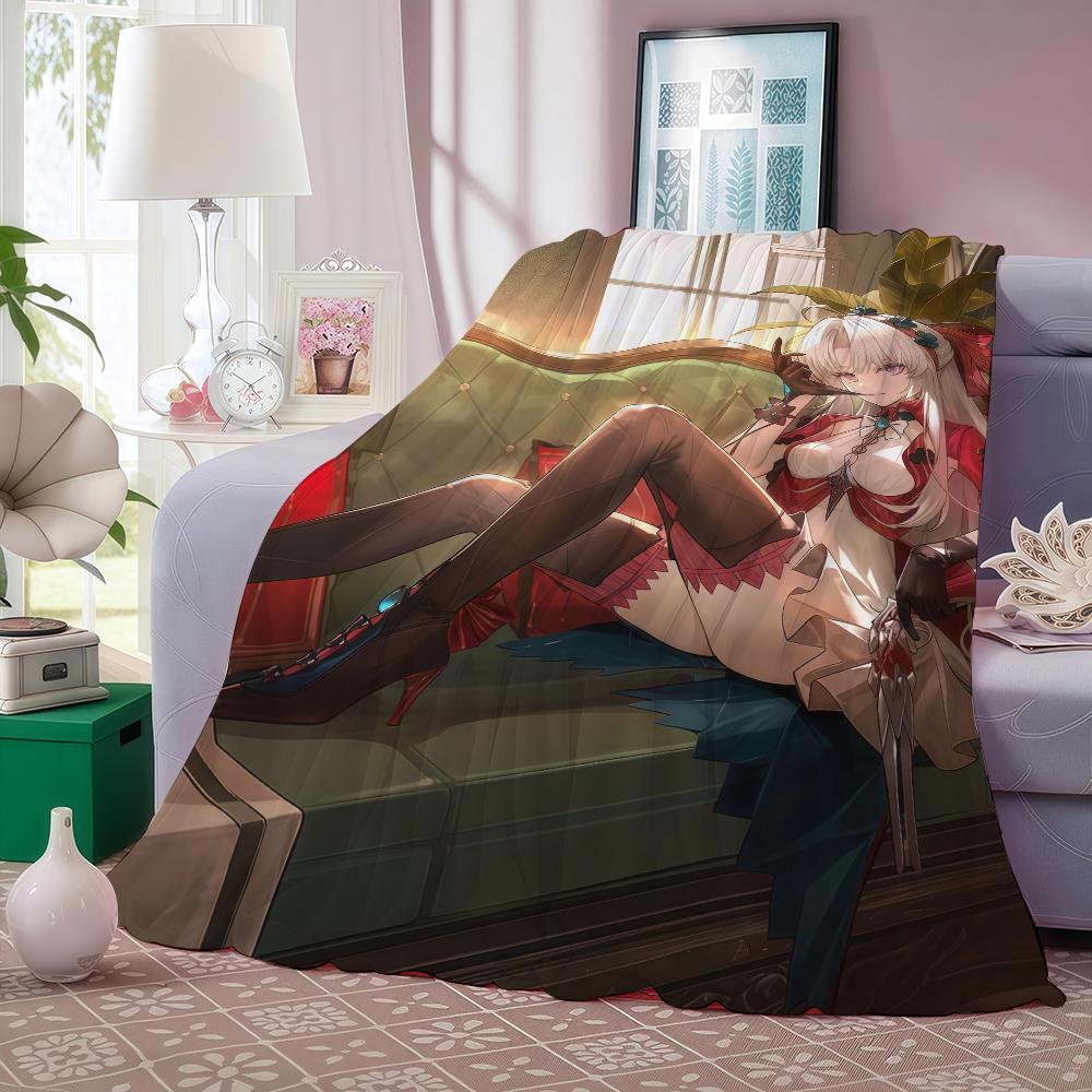 Game Wuthering Waves Carlotta Blanket For Sofa Office Bed Plane Travel Sleep Read Relax Camping Soft And Warm