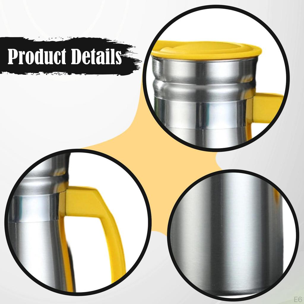 0.8 Liter Stainless Steel Insulated Carafe, Coffee Pot for Cold Drinks, Leakproof Lid, Beverage