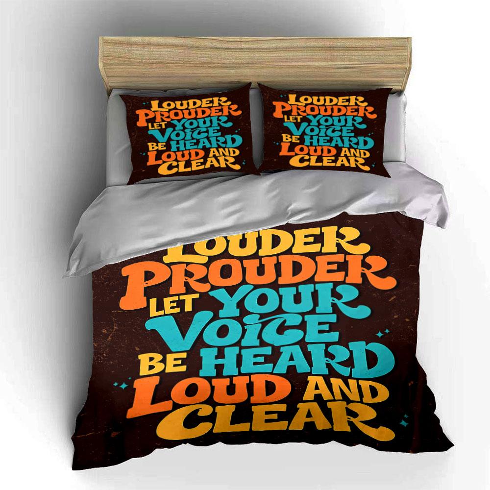 Colorful inspirational text graphics. Bedding sets Duvet cover sets Duvet covers Pillowcases(1 * Duvet Cover 2 * Pillowcases, without duvet insert)
