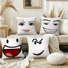 Funny Face Winning Smile Cute Cushion Cover Pillow Cover Decoration Room Home Sofa Living Office Car Nordic Simplicity