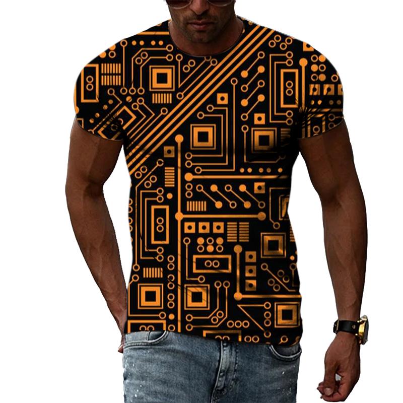 Summer Creative 3D Printed Short Sleeved T-shirt Fashionable Comfortable Soft Breathable Large Loose Mans T-shirt