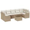 Set de canapé de jardin 8 pièces vidaXL avec coussins beige en polyrotin, Sofa de jardin 2 places vidaXL avec coussins beige 3345621