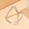 Adjustable Stainless Steel Irregular Curve Ring - European & American Boyfriend Style