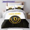 Custom Name,SG Dynamo Dresden Pattern Bedding Home Decoration Birthday Gift ( 1 Duvet Cover + 2 Pillowcase, Without Core),fan Merchandise.