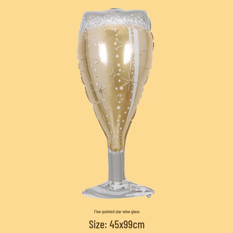 Nationaldag & Födelsedagsfestdekor: Stora folieballonger i form av champagne- och ölflaskor