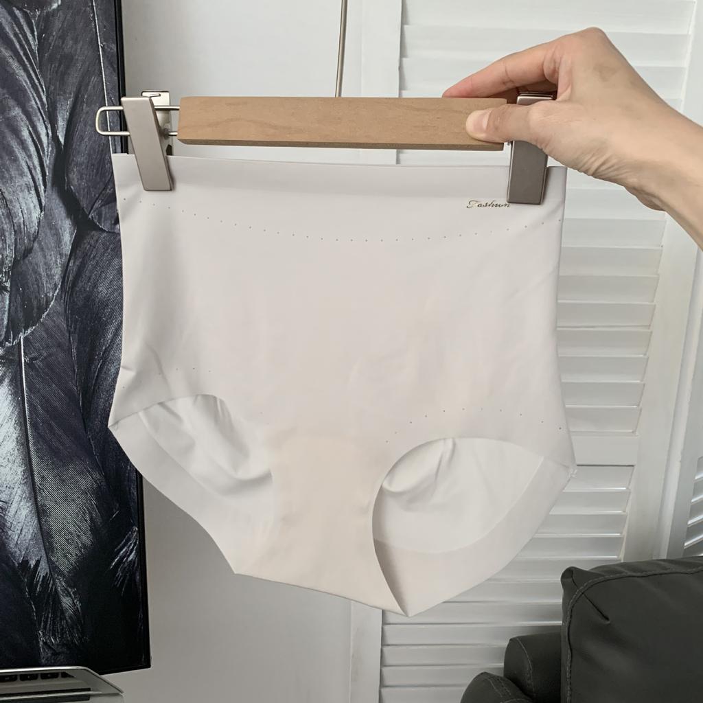 Ladies Summer Speed Dry Ice Silk High Waist Abdominal Lift Hip Breather Not Clip Hip Extension Crotch Triangle Briefs