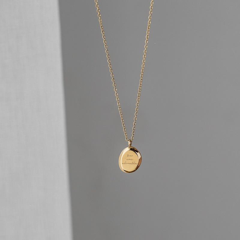 Exquisite Gold Bean Pendant Necklace for Women - Summer 2026 Trendy, Colorfast Clavicle Chain