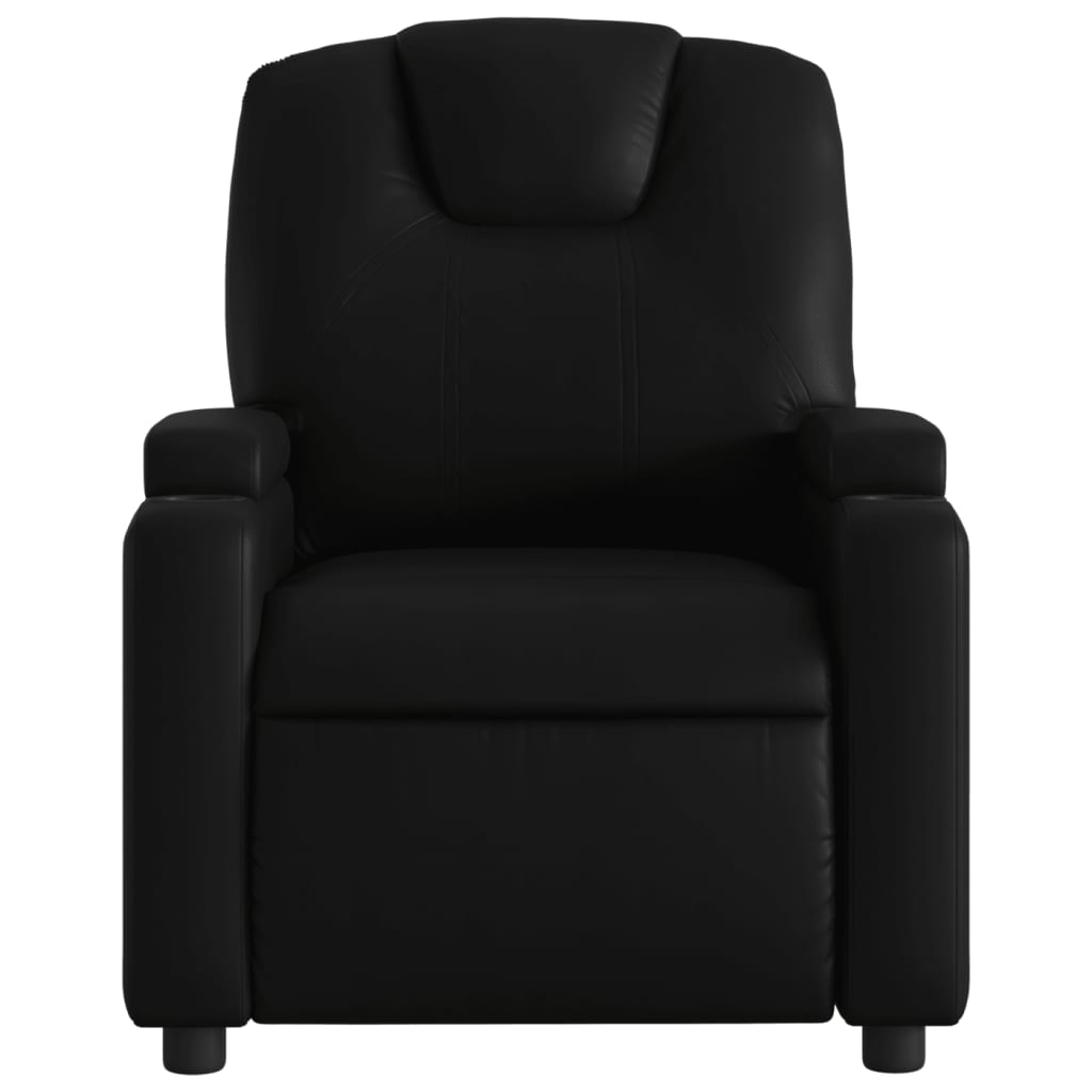 Recliner Chair Artificial Leather Black