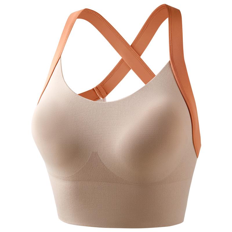 Women's High-Impact Shockproof Sports Bra with Strappy Back