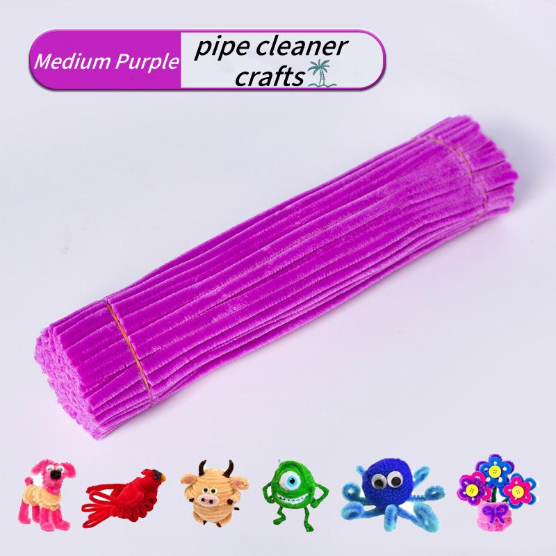 100 Pieces Pipe Cleaners Chenille Stem, Solid Color Pipe Cleaners Set for Pipe Cleaners DIY Arts Crafts Decorations