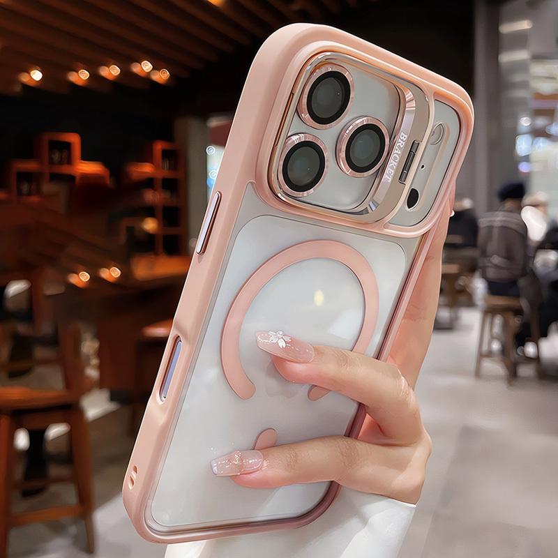 Linsenhalterung Panzer Stoßfest für Magnetische Hülle für Für Iphone 17 16 15 14 13 12 Pro Max Kabelloses Laden Rückseite